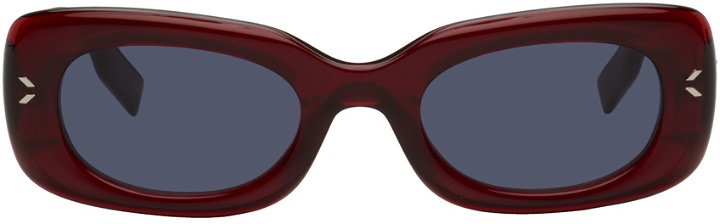Photo: MCQ Burgundy Oval Sunglasses