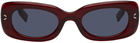 MCQ Burgundy Oval Sunglasses