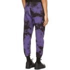 Psychworld Purple and Black Tie-Dye Logo Lounge Pants