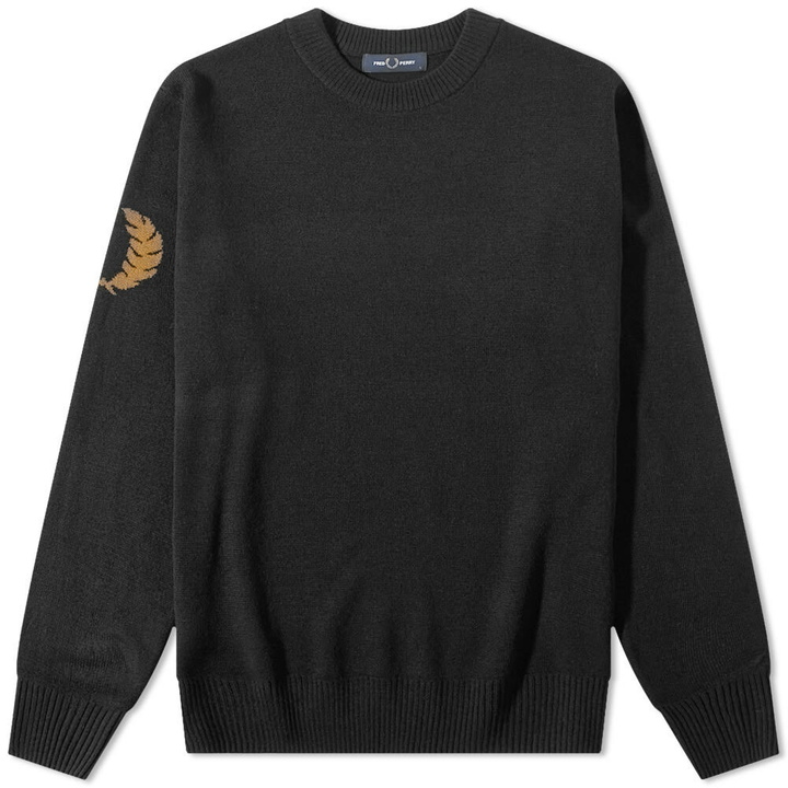 Photo: Fred Perry Men's Laurel Wreath Crew Jumper in Black