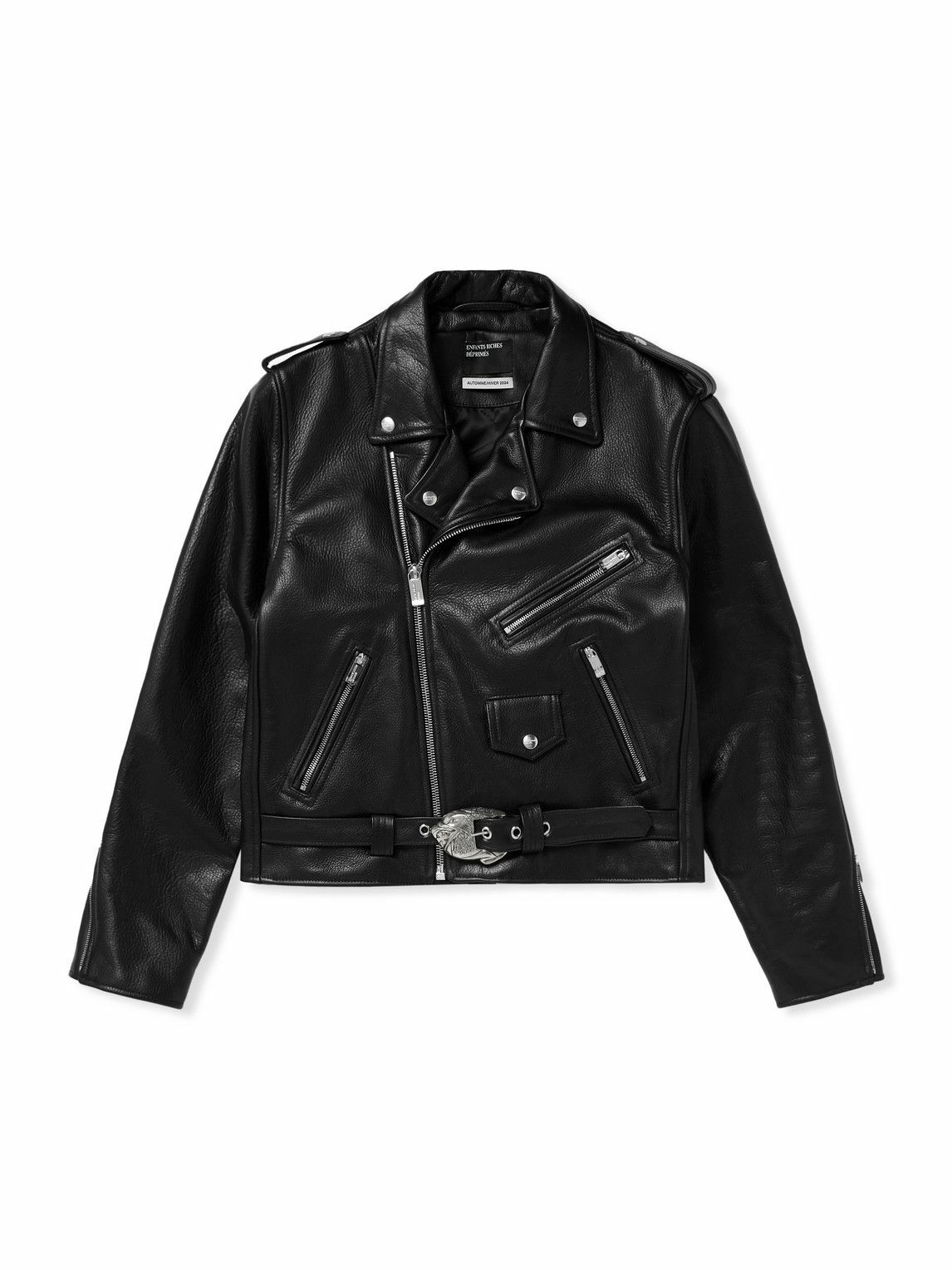 Enfants Riches Déprimés - Belted Full-Grain Leather Biker Jacket