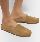Mulo - Suede Backless Loafers - Tan
