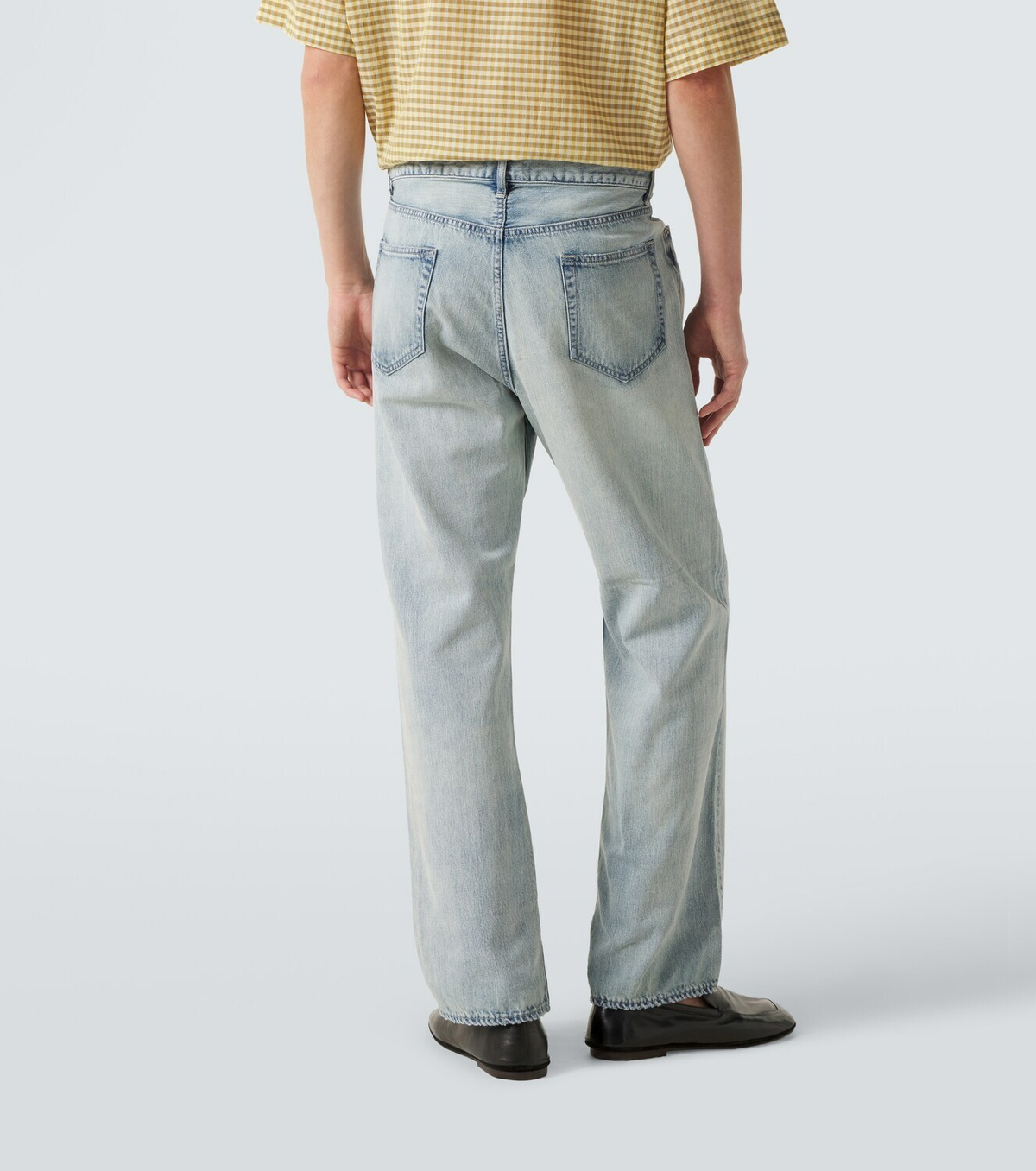 Auralee Faded straight jeans