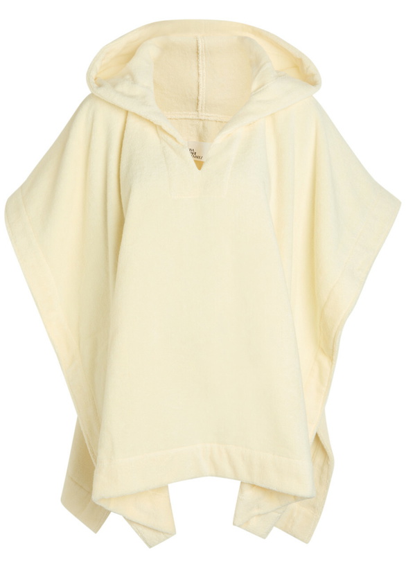 Photo: Lisa Marie Fernandez Hooded Terry Beach Poncho Cream