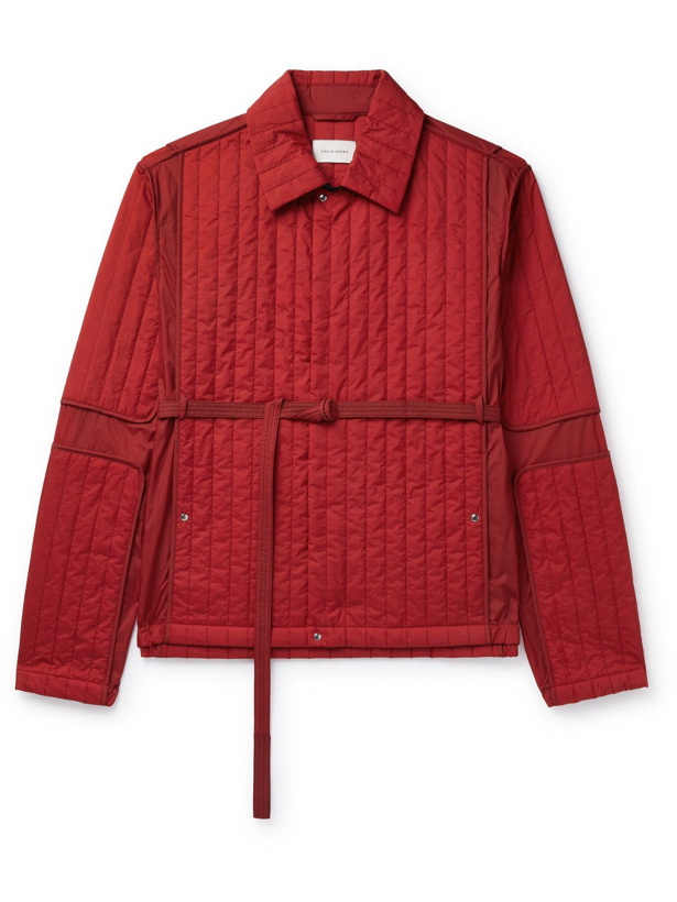 Photo: CRAIG GREEN - Belted Quilted Nylon Jacket - Red