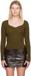 LVIR Khaki V-Neck Sweater