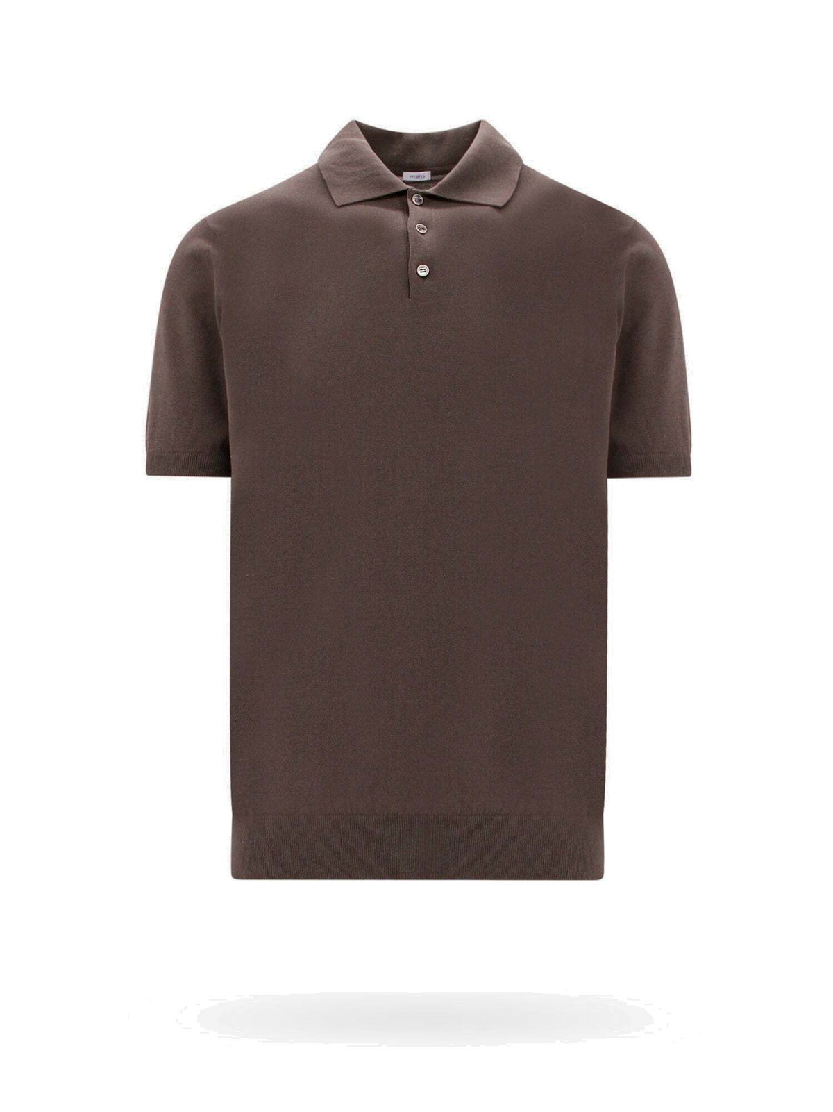 Malo Polo Knit Blouse - Dark Brown