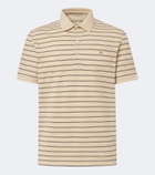 Valentino VGold striped cotton polo shirt