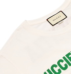 Gucci - Printed Cotton-Jersey T-Shirt - Men - White