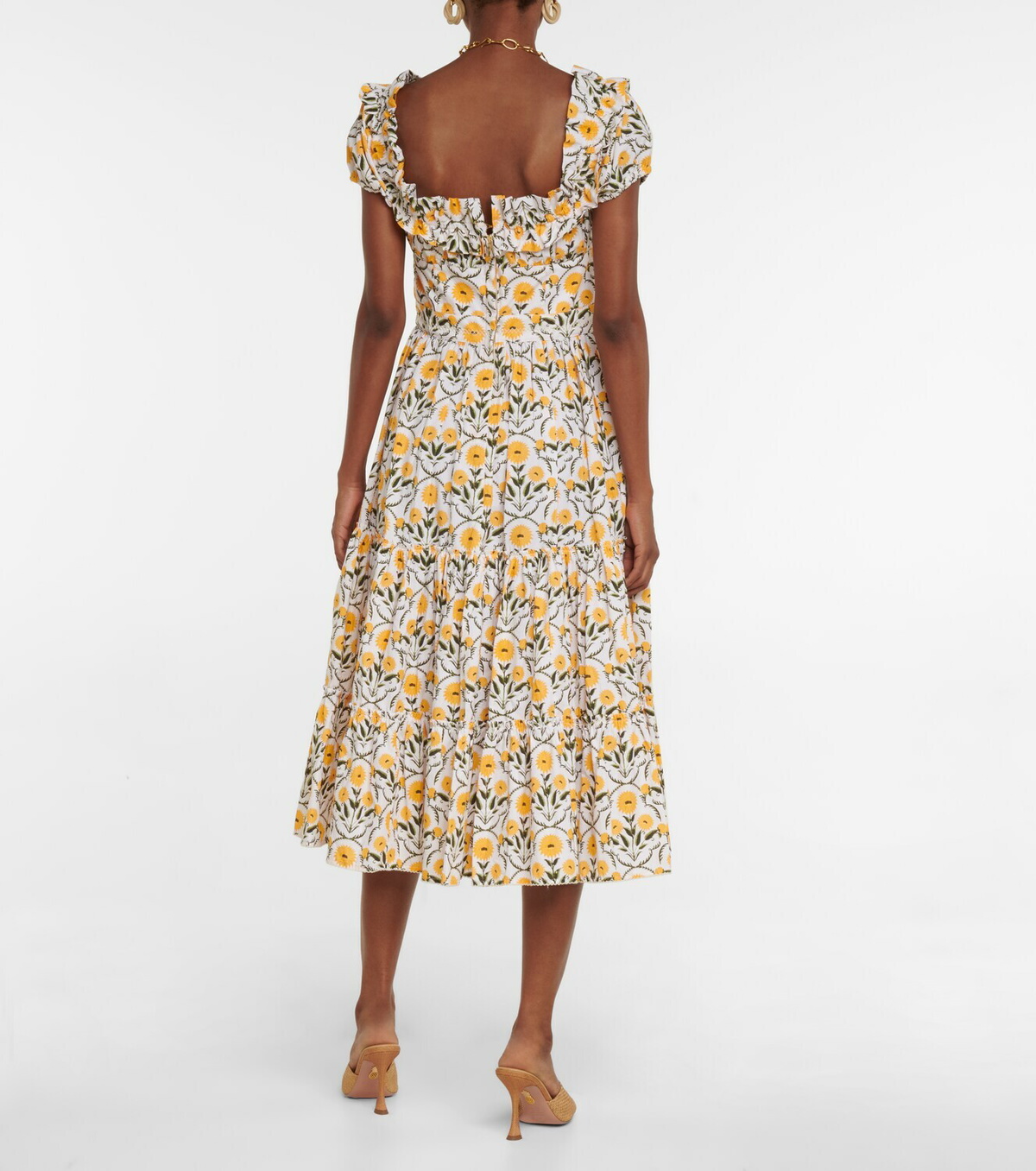 Agua by Agua Bendita Banana printed midi dress