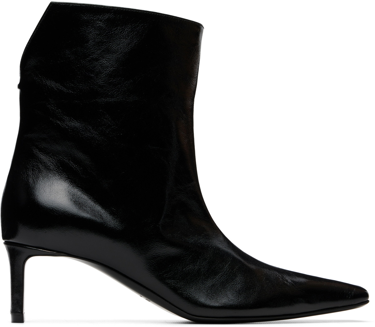 KHAITE Black Ona Ankle Boots
