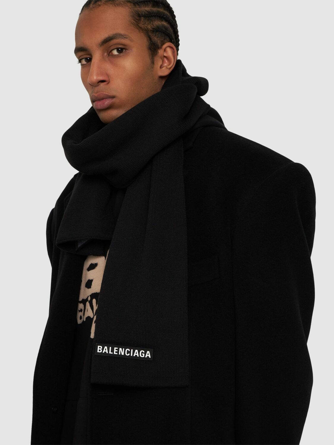【バレンシアガ・BALENCIAGA】SCARF BALENCIAGA Patch Scarf Balenciaga