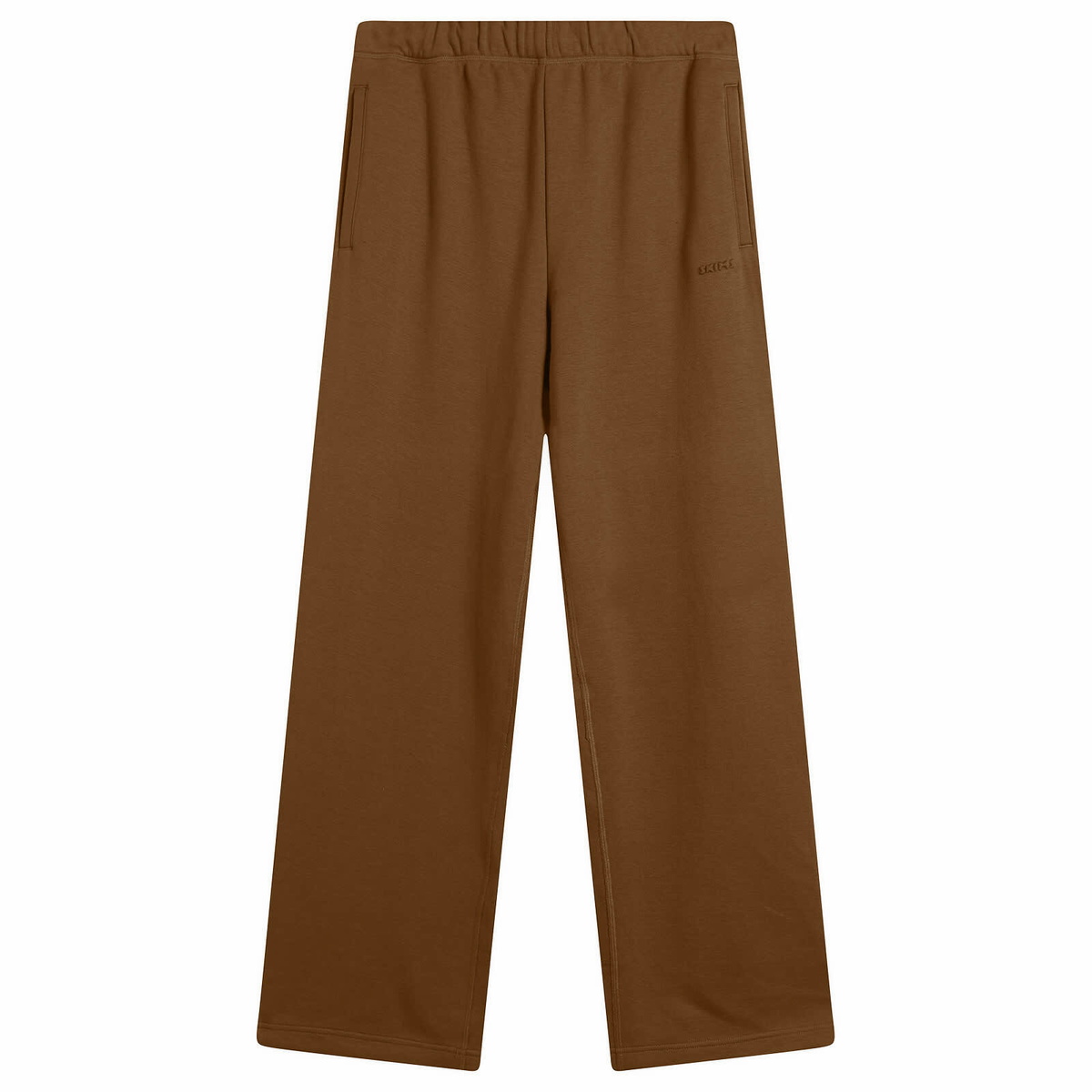 SKIMS Women's Cotton Fleece Classic Straight Leg Pant in Bison