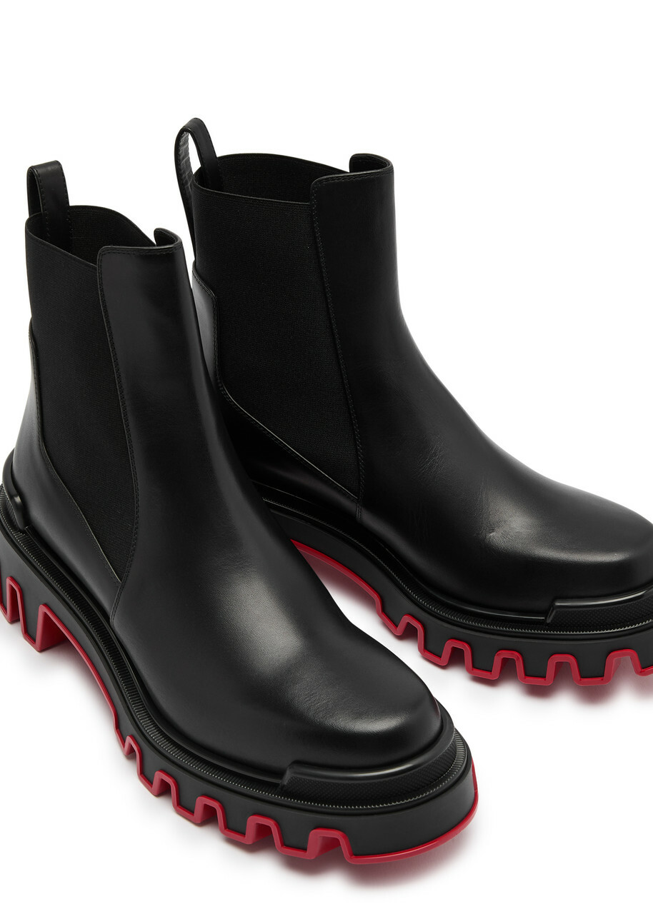 Christian Louboutin Marchacroche Dune Leather Chelsea Boots Black