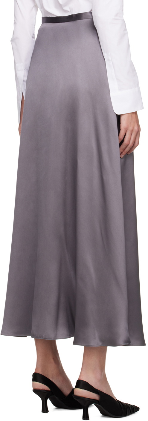 BITE Gray Fluid Midi Skirt