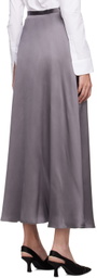 BITE Gray Fluid Midi Skirt