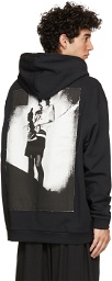 Raf Simons Black Fred Perry Edition Printed Patch Hoodie