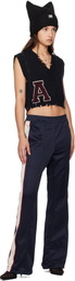 AMBUSH Navy Destroyed Rib V-Neck Vest
