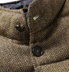 Sid Mashburn - Herringbone Quilted Wool-Tweed Down Gilet - Brown