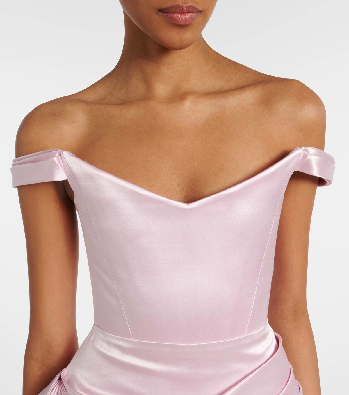 Alex Perry Draped duchess satin minidress