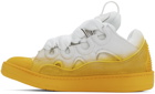 Lanvin Yellow & White Curb Sneakers
