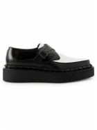 Valentino Garavani - Rockstud M-Way Patent-Leather Monk-Strap Shoes - Black