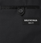 Balenciaga - Logo-Appliquéd Wool-Blend Blazer - Black