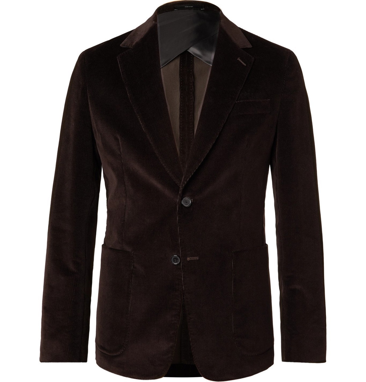 Brown The Soho cotton-velvet suit jacket, Paul Smith