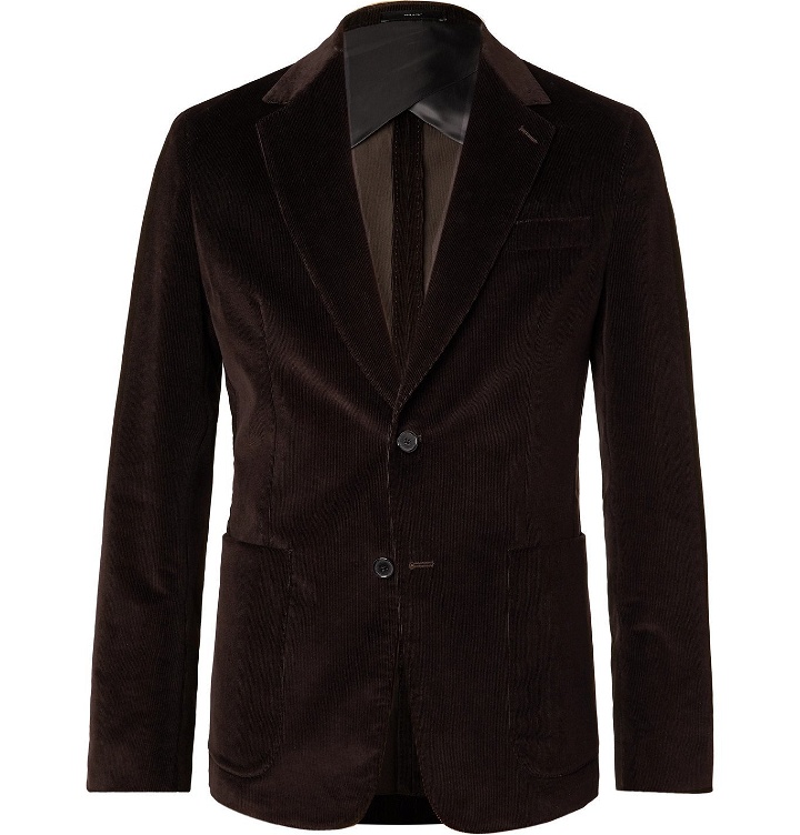 Photo: Paul Smith - Slim-Fit Unstructured Stretch-Cotton Corduroy Suit Jacket - Brown