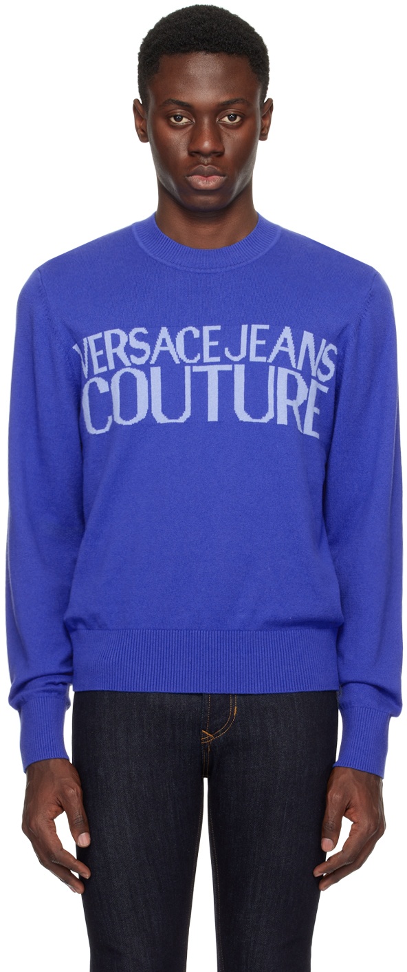Photo: Versace Jeans Couture Blue Intarsia Sweater