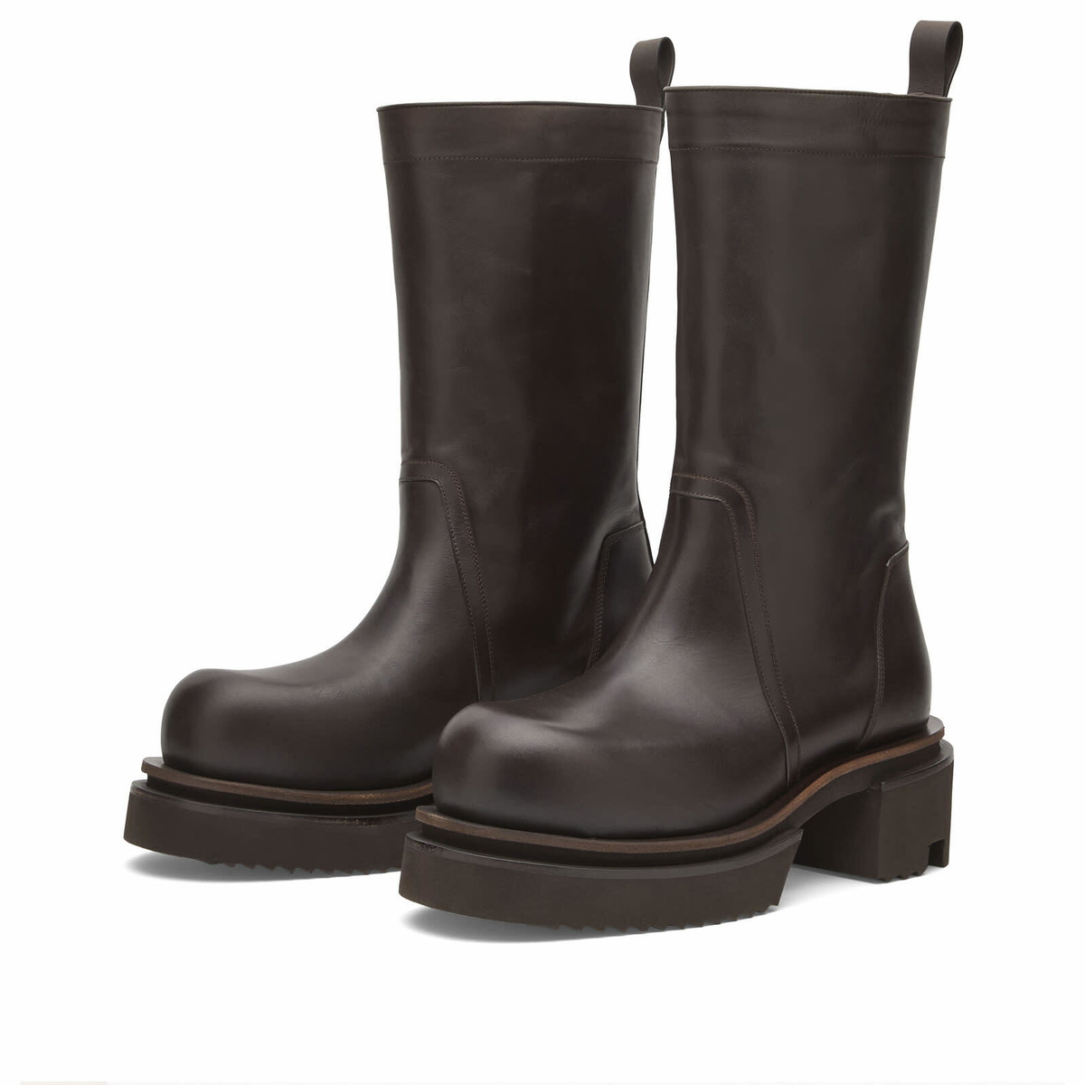 Rick Owens Women's Bogun Calf Boots in Dark Dust