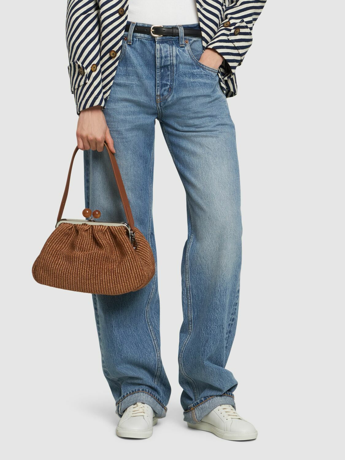 国内発送/送料関税込【WEEKEND MAX MARA】 Fortuna Bag フォルトゥーナ] ラフィア エフェクト ミディアム パス