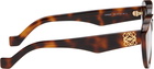 LOEWE Brown & Black Chunky Anagram Glasses