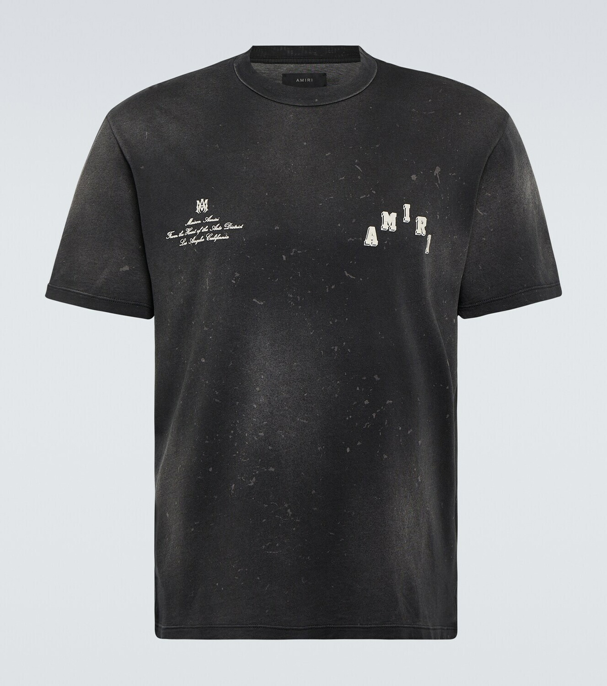 【関税&送料込】Amiri Black Cotton T-Shirt With Logo AMIRI logo-print Cotton T-shirt | Black | FARFETCH