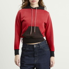 Aries Women's Sunbleached Premium Temple Baby Fit Sports Hoodie in Red 