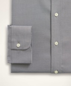 Brooks Brothers Men's Stretch Regent Regular-Fit Dress Shirt, Non-Iron Pinpoint Ainsley Collar | Grey