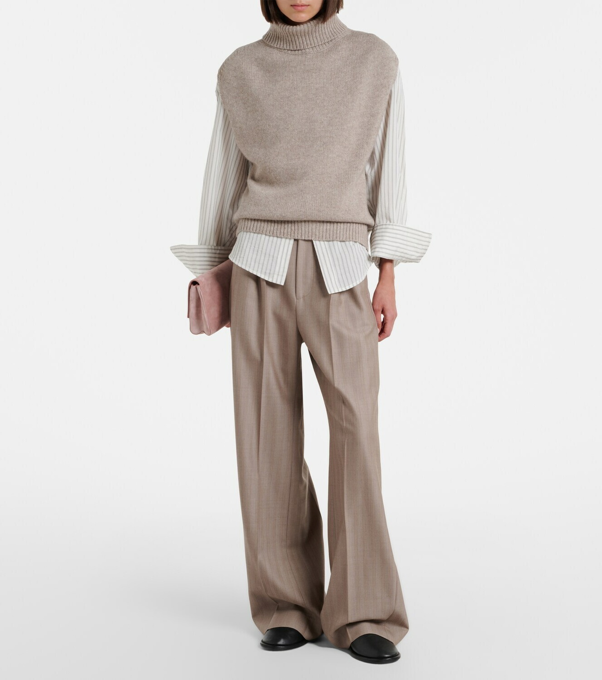 Jardin des Orangers Turtleneck wool and cashmere sweater vest