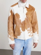 Golden Bear - The Stockton Leather-Trimmed Cow-Print Calf Hair Jacket - Brown