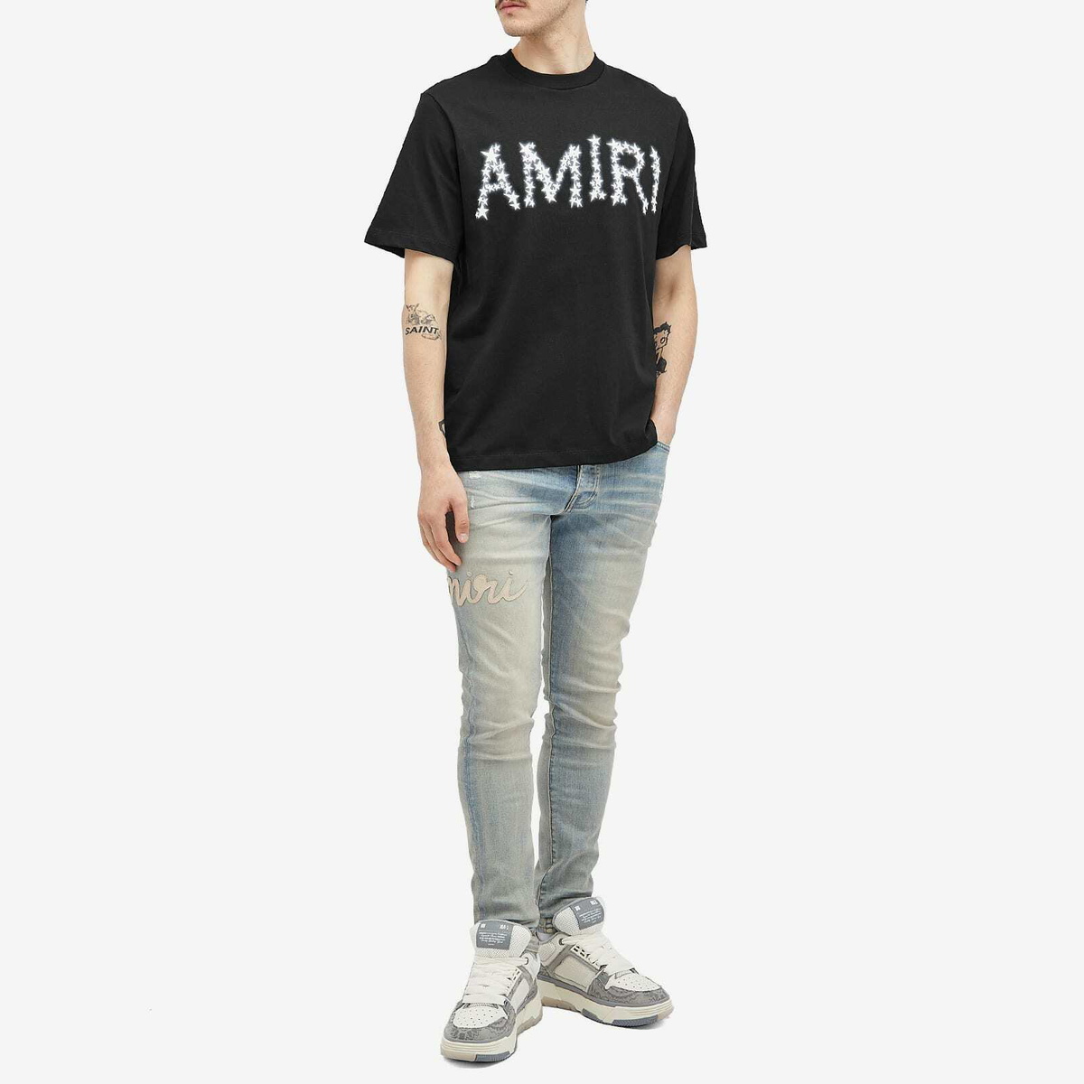 AMIRI Men's Stars Logo T-Shirt in Black Amiri