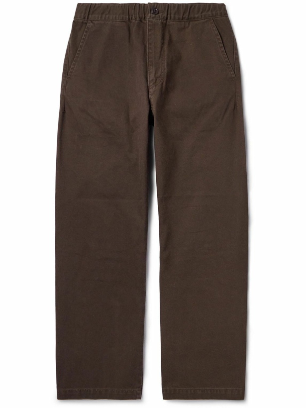 Photo: Remi Relief - Straight-Leg Cotton-Twill Trousers - Brown