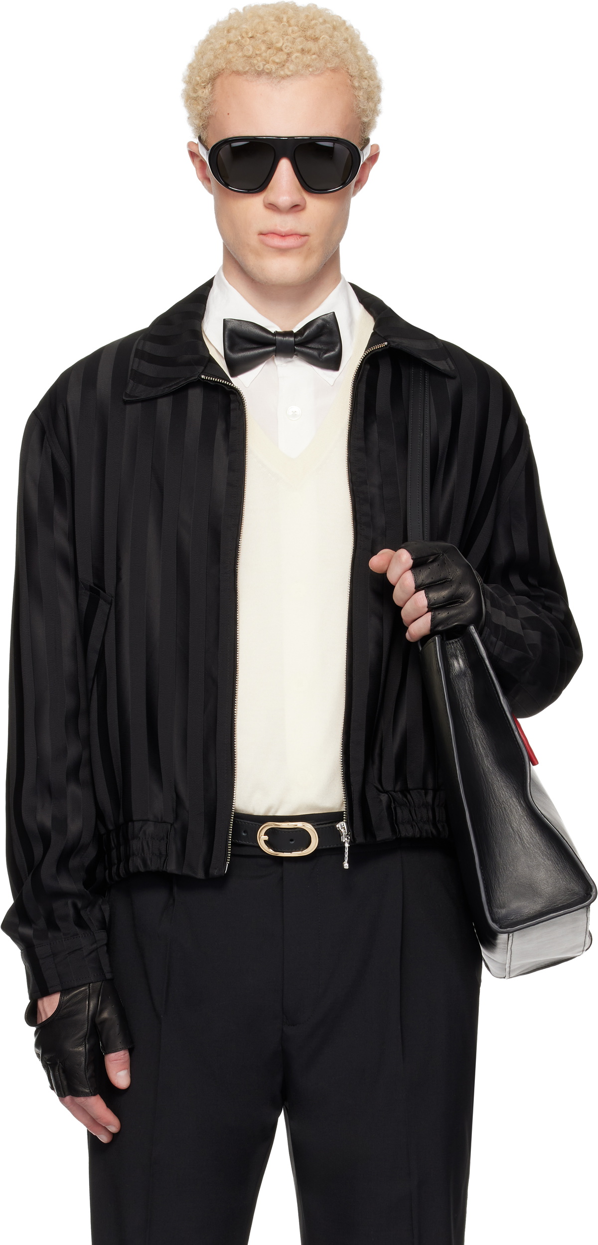 ジャケット・アウター Ernest w baker Virgin wool check jacket Ernest W. Baker Wool Harrington Jacket - Black/White | Garmentory