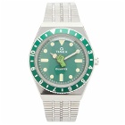 Timex x seconde/seconde/ Q Watch in Silver/Green