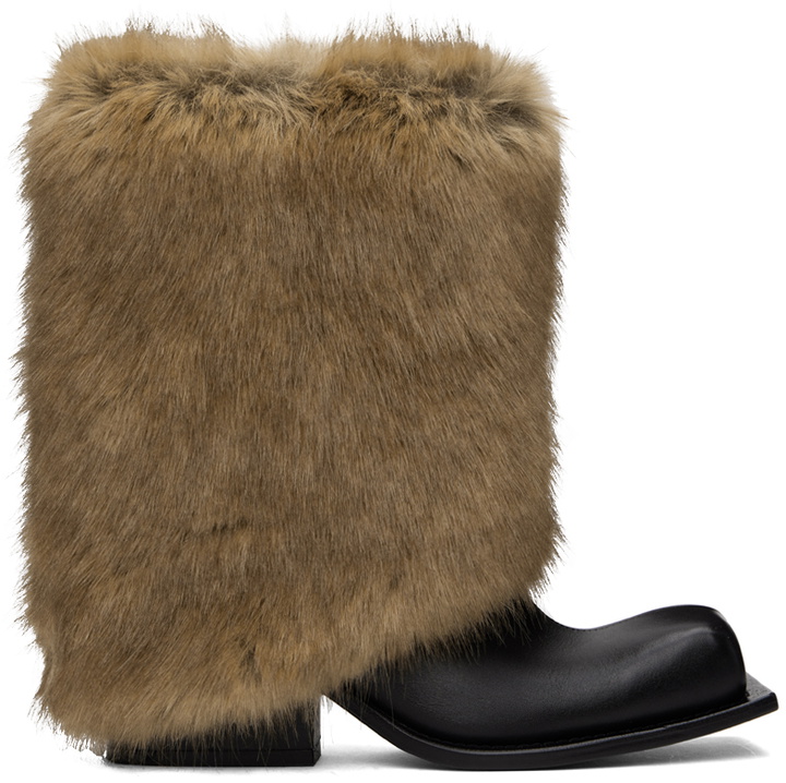 Photo: FIDAN NOVRUZOVA Black & Brown Havva Chunky Trouser Boots