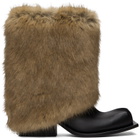 FIDAN NOVRUZOVA Black & Brown Havva Chunky Trouser Boots
