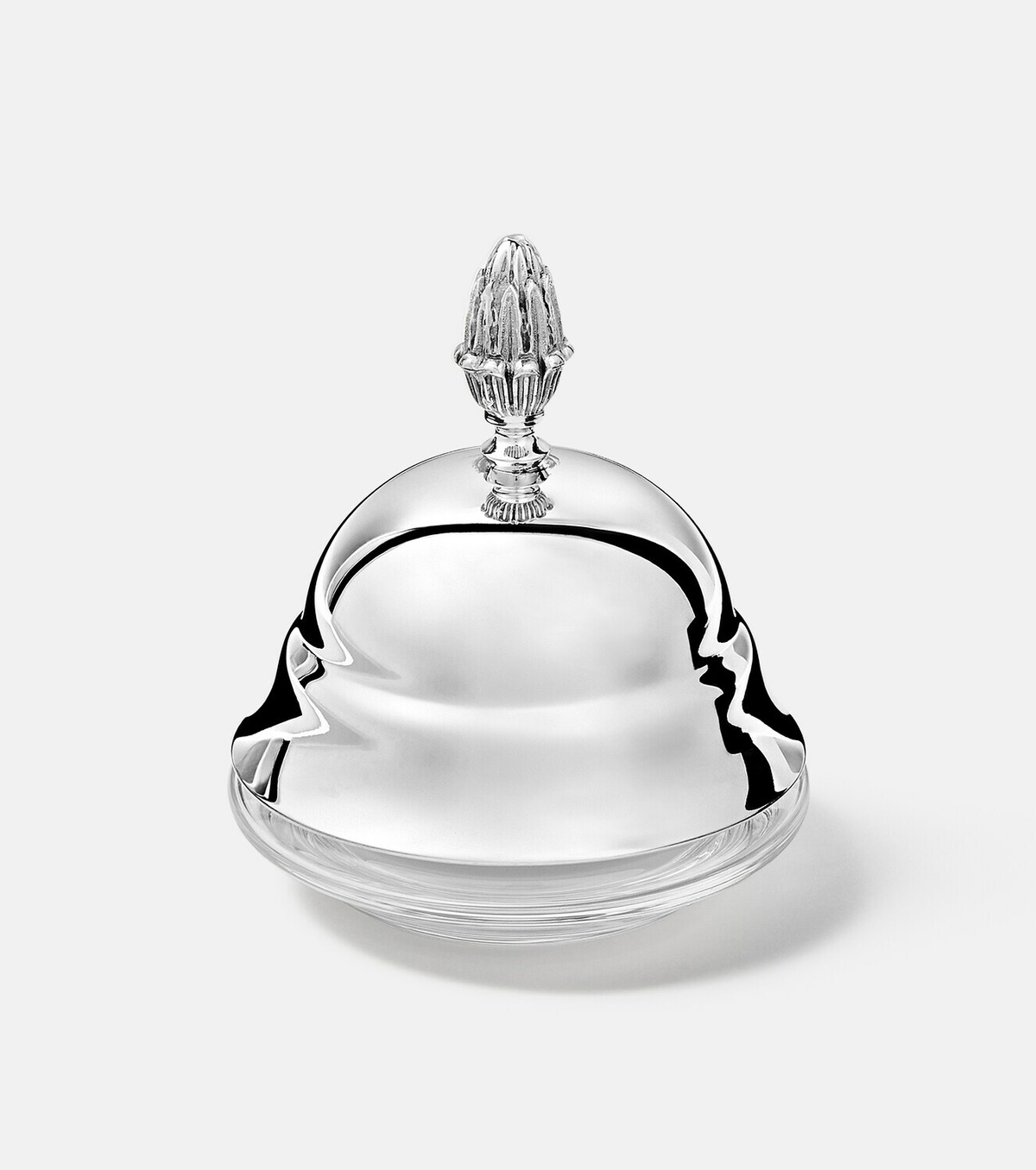 Christofle Malmaison silver-plated butter dish