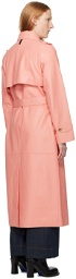 MACKAGE Pink Gael-V Leather Trench Coat