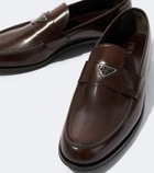 Prada Logo leather loafers