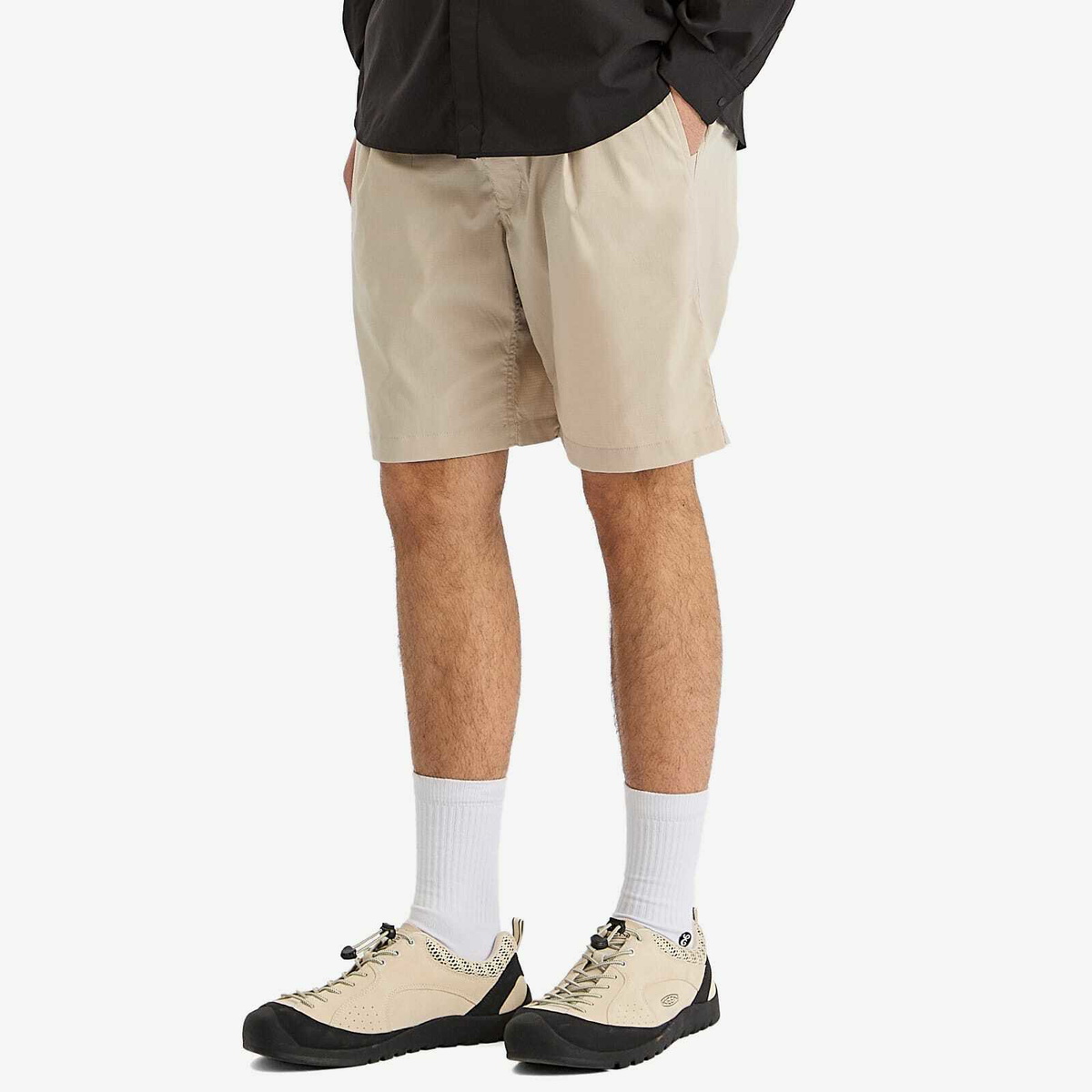 NANGA Men's Hinoc Ripstop Utility Shorts in Light Grey