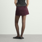SKIMS Women's Stretch Satin Mini Skirt in Currant