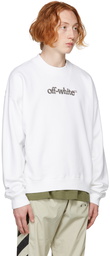 Off-White White Slanted Logo Skate Sweatshirt